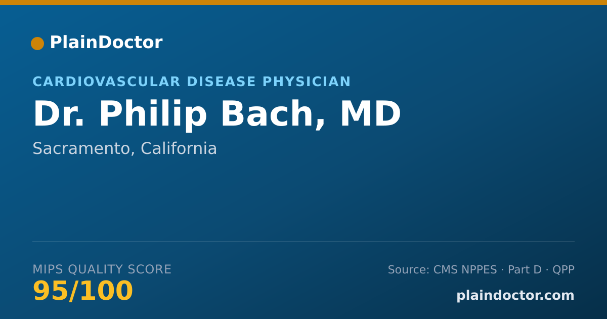 Shareable card for Philip Bach, MD - Cardiovascular Disease Physician, Sacramento, CA