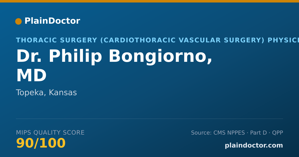 Shareable card for Philip Bongiorno, MD - Thoracic Surgery (Cardiothoracic Vascular Surgery) Physician, Topeka, KS