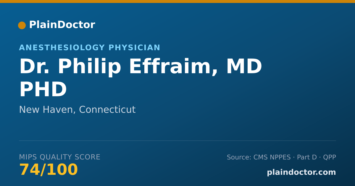 Shareable card for Philip Effraim, MD PHD - Anesthesiology Physician, New Haven, CT