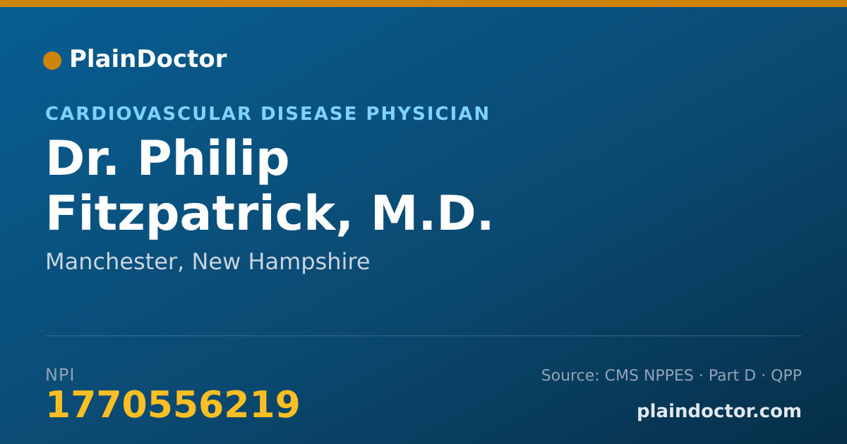 Shareable card for Philip Fitzpatrick, M.D. - Cardiovascular Disease Physician, Manchester, NH
