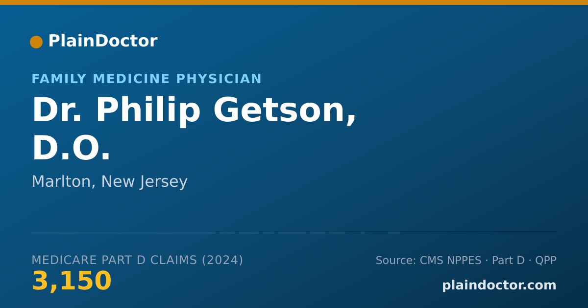 Shareable card for Philip Getson, D.O. - Family Medicine Physician, Marlton, NJ