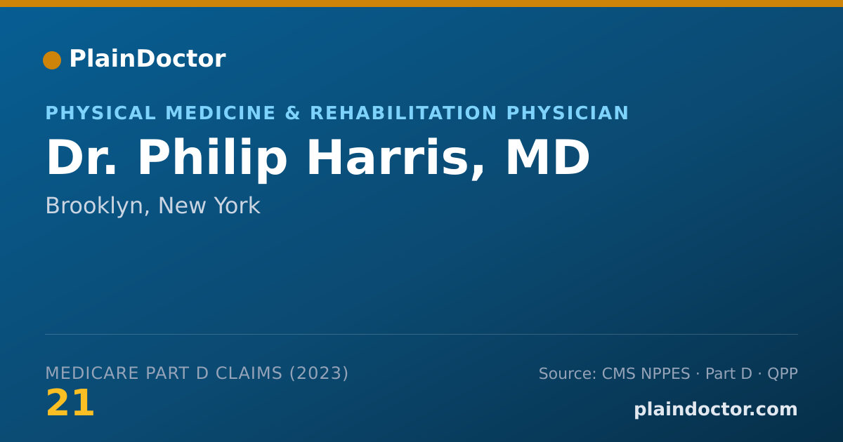 Shareable card for Philip Harris, MD - Physical Medicine & Rehabilitation Physician, Brooklyn, NY