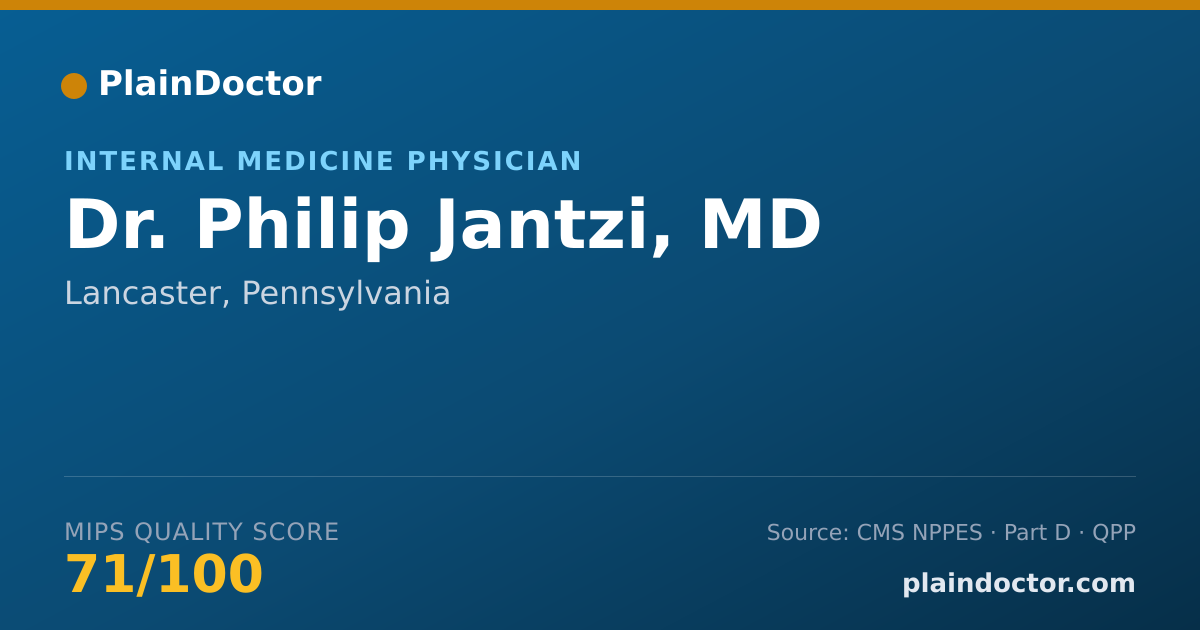 Shareable card for Philip Jantzi, MD - Internal Medicine Physician, Lancaster, PA