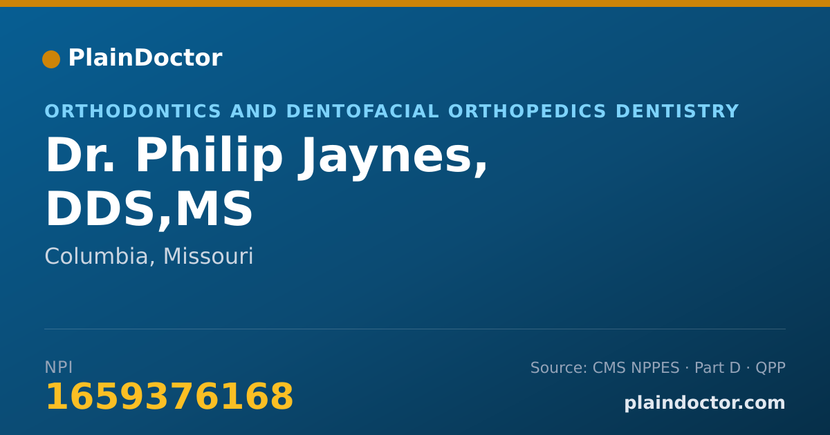 Shareable card for Philip Jaynes, DDS,MS - Orthodontics and Dentofacial Orthopedics Dentistry, Columbia, MO