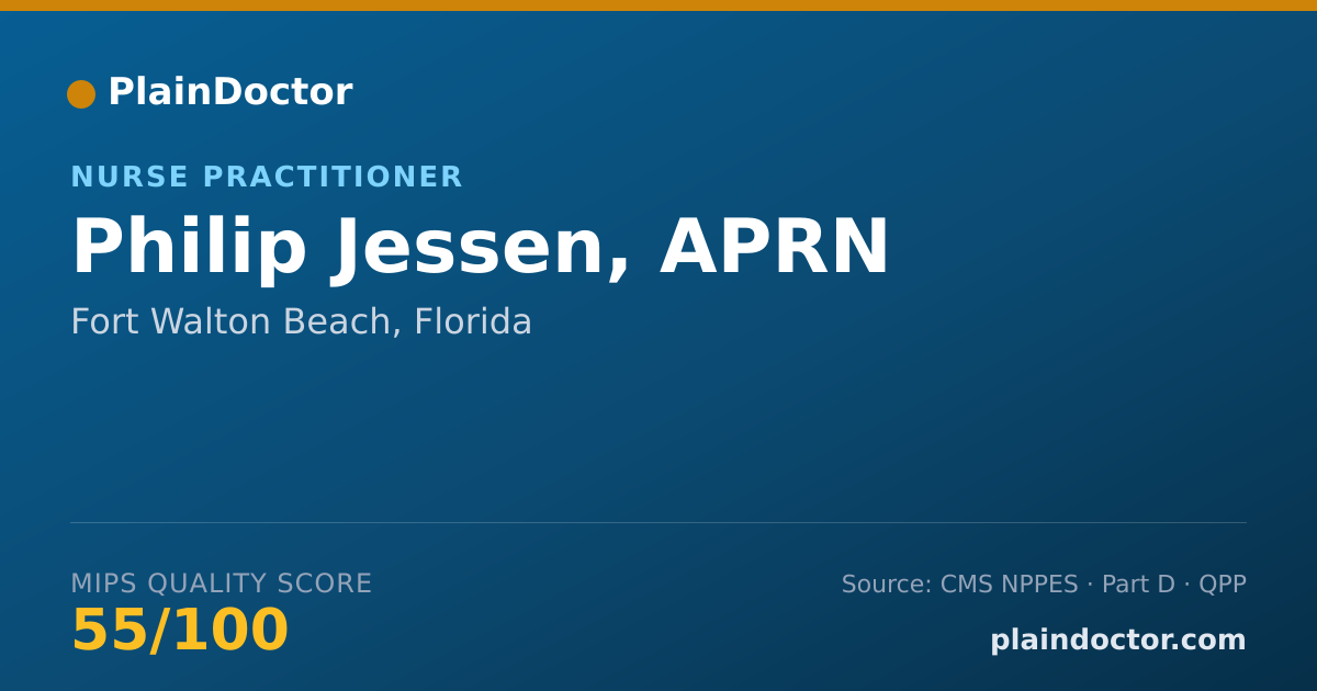 Shareable card for Philip Jessen, APRN - Nurse Practitioner, Fort Walton Beach, FL