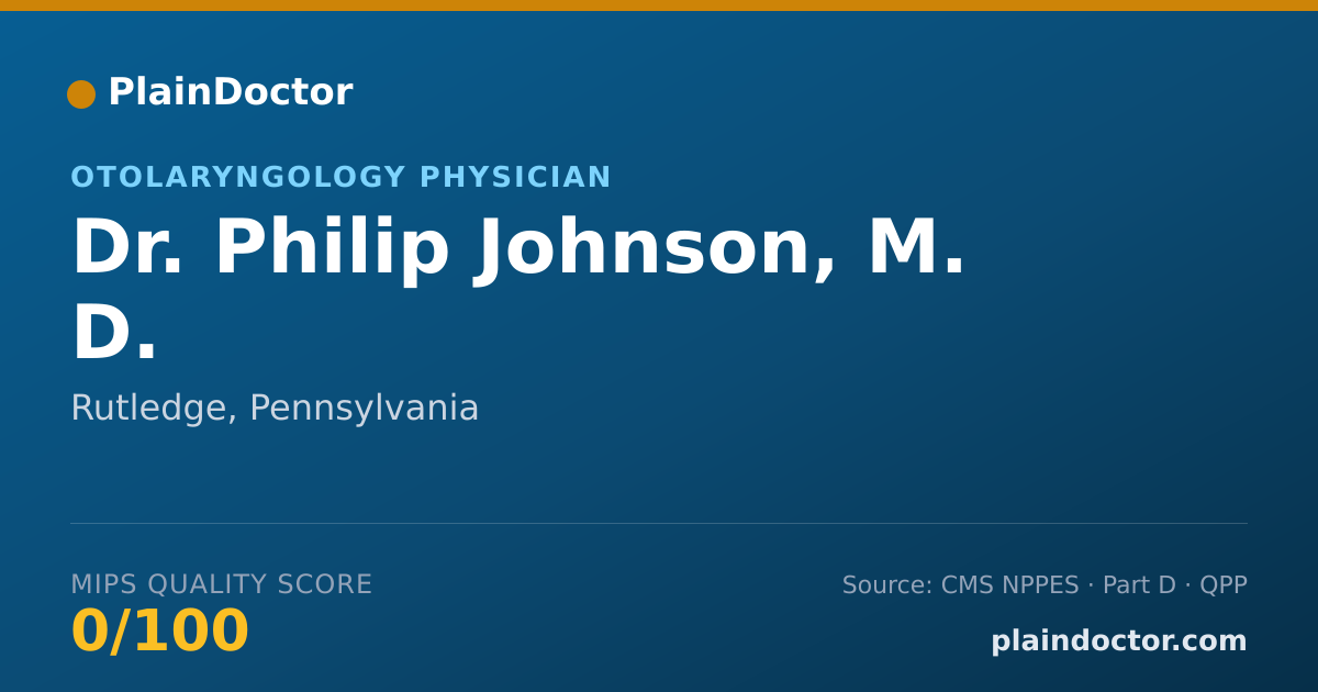 Shareable card for Philip Johnson, M. D. - Otolaryngology Physician, Rutledge, PA