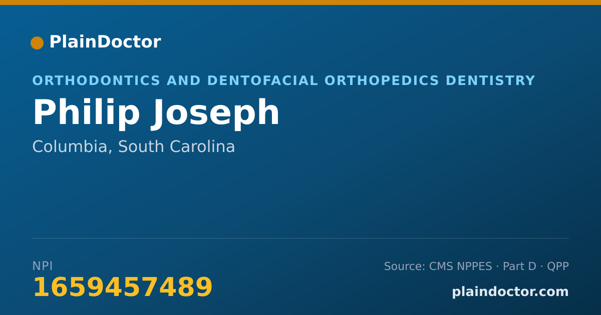 Shareable card for Philip Joseph - Orthodontics and Dentofacial Orthopedics Dentistry, Columbia, SC