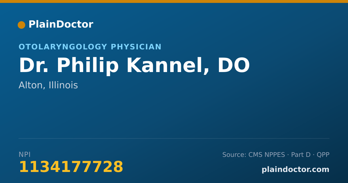 Shareable card for Philip Kannel, DO - Otolaryngology Physician, Alton, IL