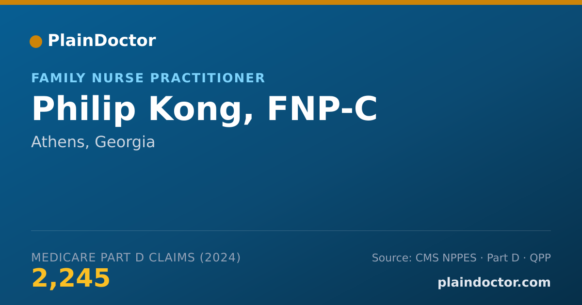 Shareable card for Philip Kong, FNP-C - Family Nurse Practitioner, Athens, GA