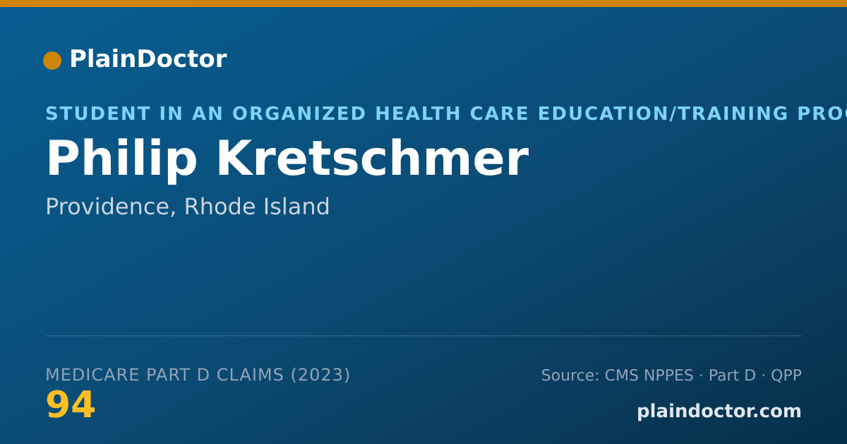 Shareable card for Philip Kretschmer - Student in an Organized Health Care Education/Training Program, Providence, RI