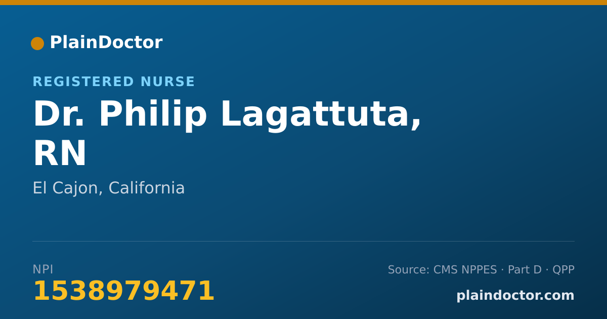 Shareable card for Philip Lagattuta, RN - Registered Nurse, El Cajon, CA