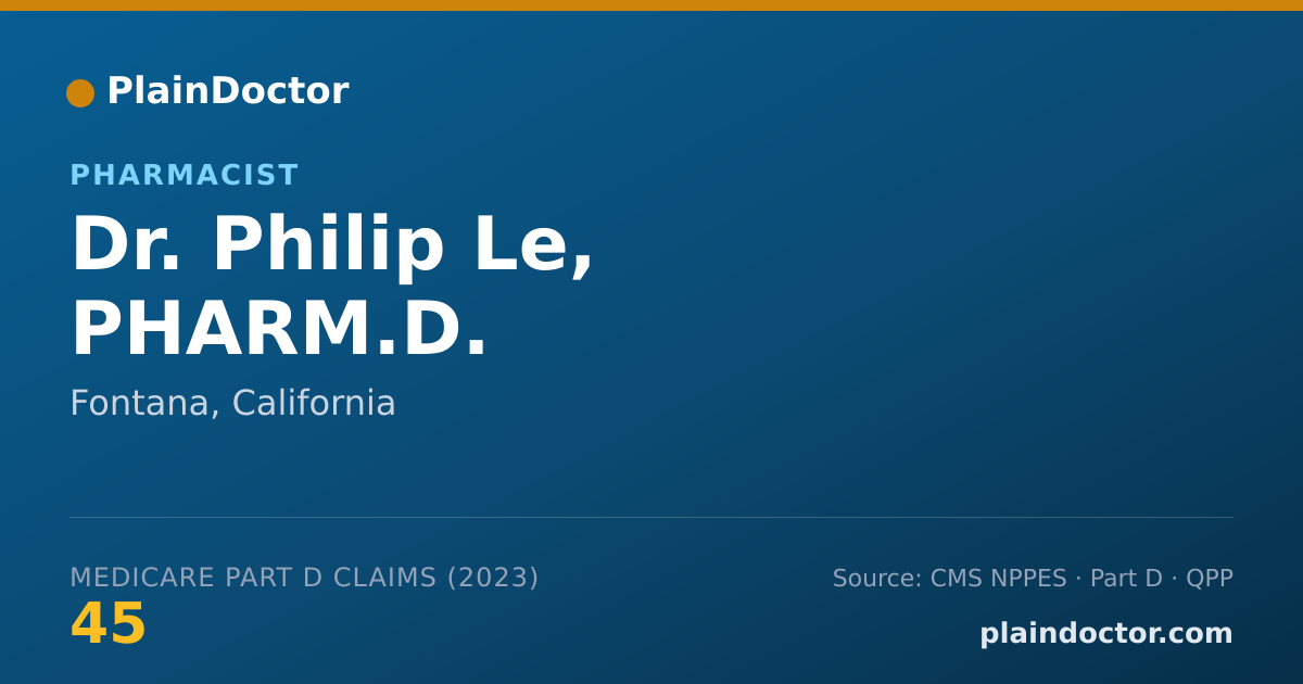 Shareable card for Philip Le, PHARM.D. - Pharmacist, Fontana, CA