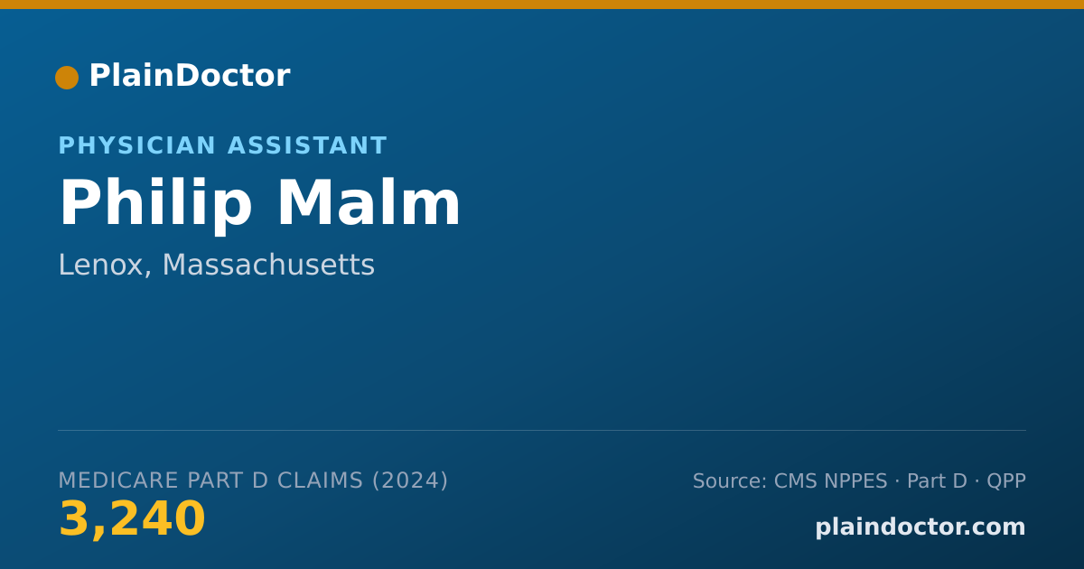 Shareable card for Philip Malm - Physician Assistant, Lenox, MA