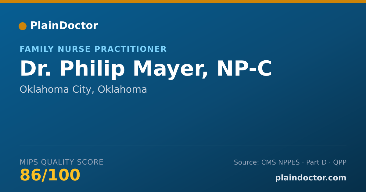 Shareable card for Philip Mayer, NP-C - Family Nurse Practitioner, Oklahoma City, OK