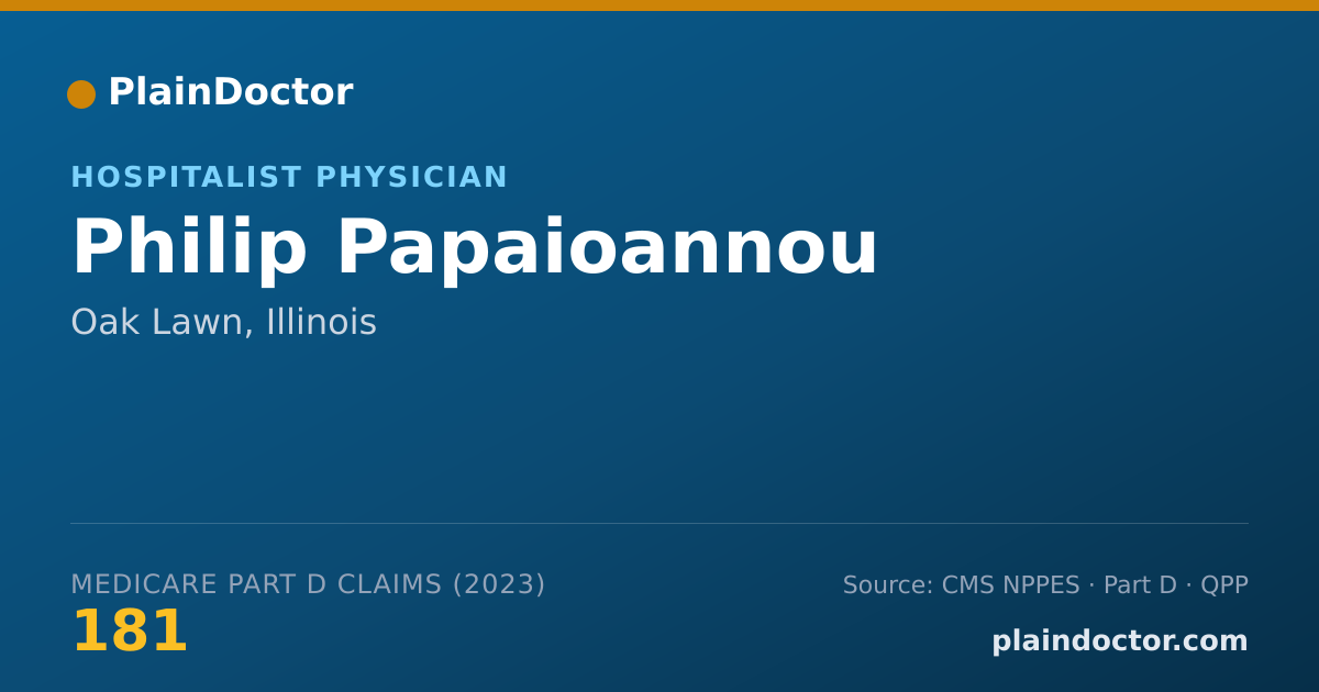 Shareable card for Philip Papaioannou - Hospitalist Physician, Oak Lawn, IL