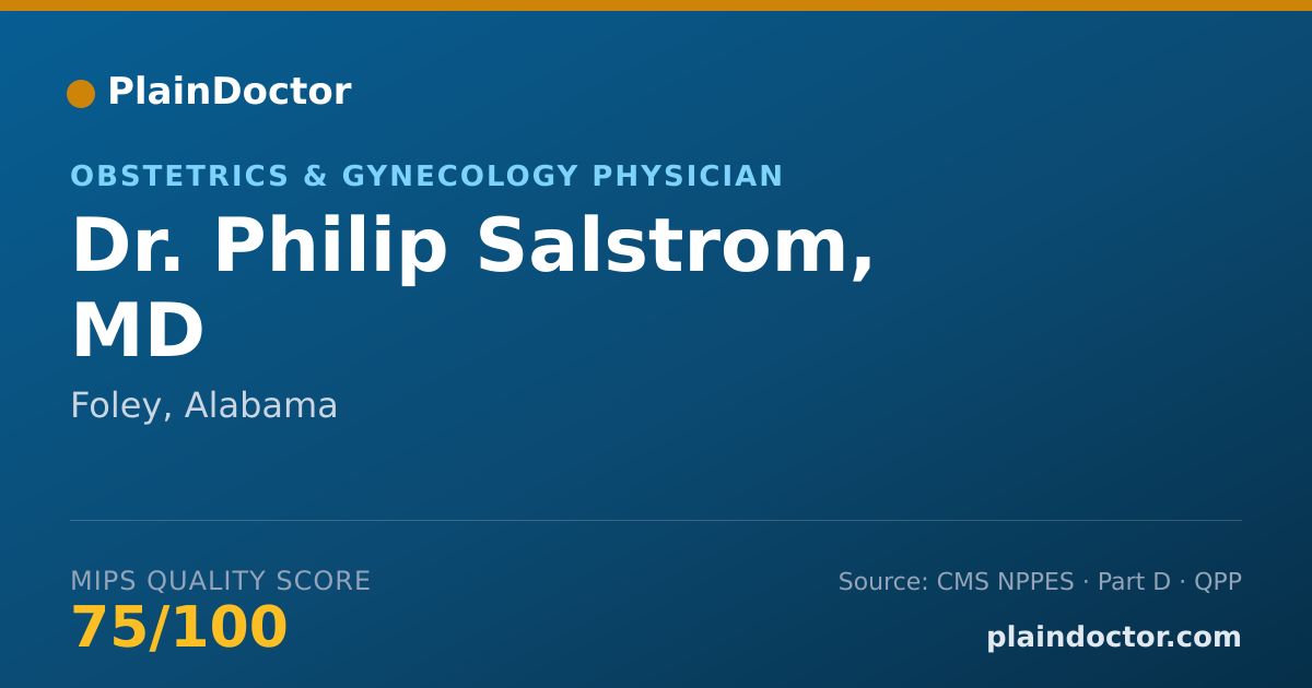 Shareable card for Philip Salstrom, MD - Obstetrics & Gynecology Physician, Foley, AL