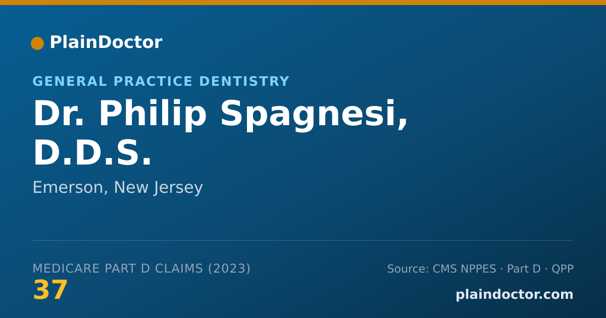 Shareable card for Philip Spagnesi, D.D.S. - General Practice Dentistry, Emerson, NJ