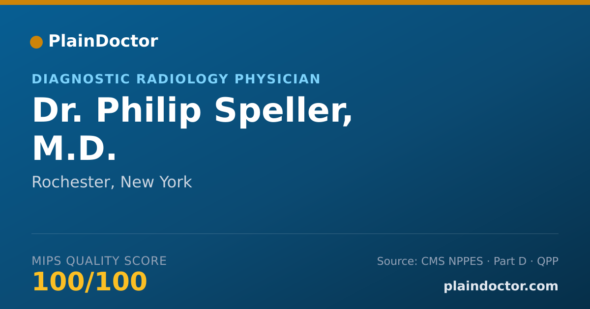 Shareable card for Philip Speller, M.D. - Diagnostic Radiology Physician, Rochester, NY