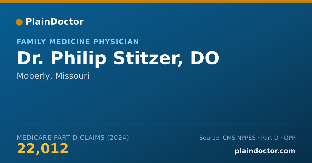 Shareable card for Philip Stitzer, DO - Family Medicine Physician, Moberly, MO