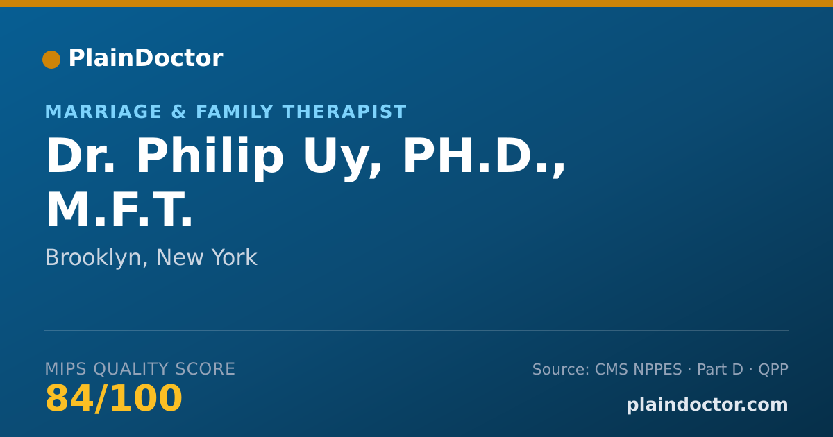 Shareable card for Philip Uy, PH.D., M.F.T. - Marriage & Family Therapist, Brooklyn, NY
