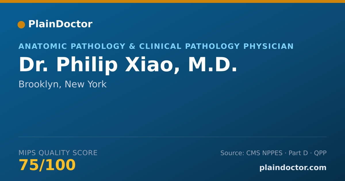 Shareable card for Philip Xiao, M.D. - Anatomic Pathology & Clinical Pathology Physician, Brooklyn, NY