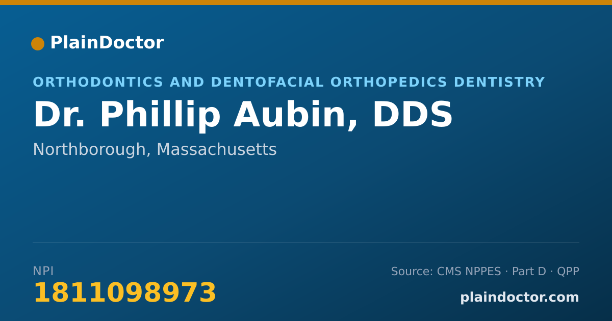 Shareable card for Phillip Aubin, DDS - Orthodontics and Dentofacial Orthopedics Dentistry, Northborough, MA
