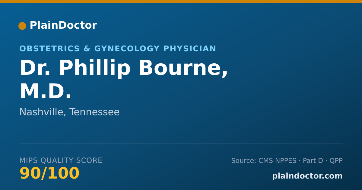 Shareable card for Phillip Bourne, M.D. - Obstetrics & Gynecology Physician, Nashville, TN