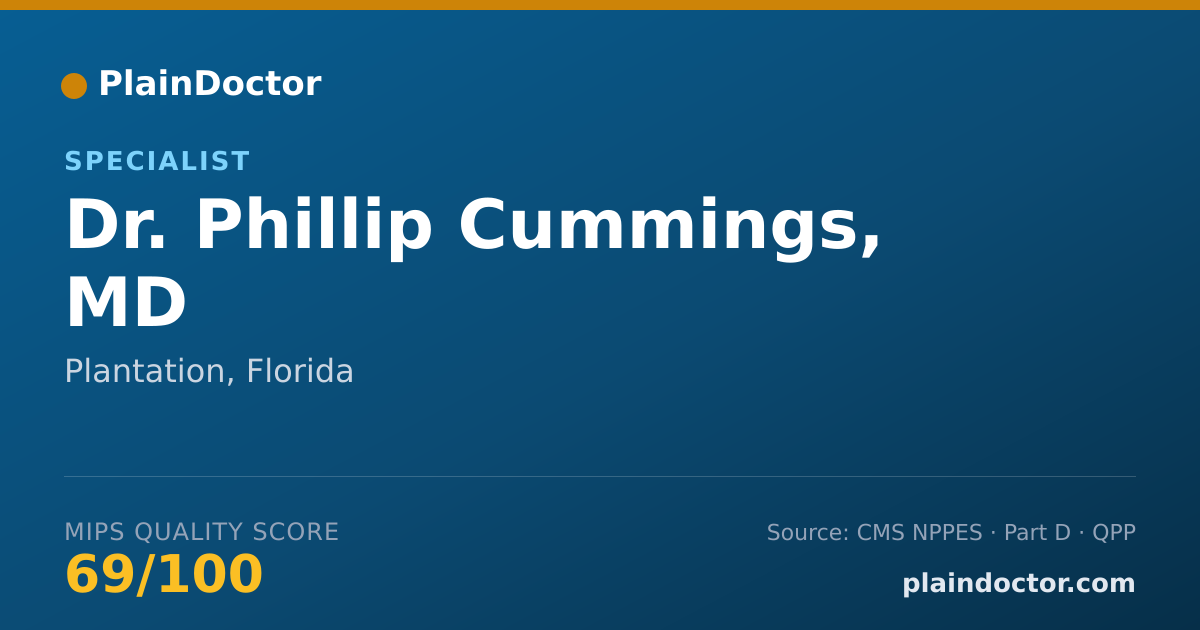 Shareable card for Phillip Cummings, MD - Specialist, Plantation, FL