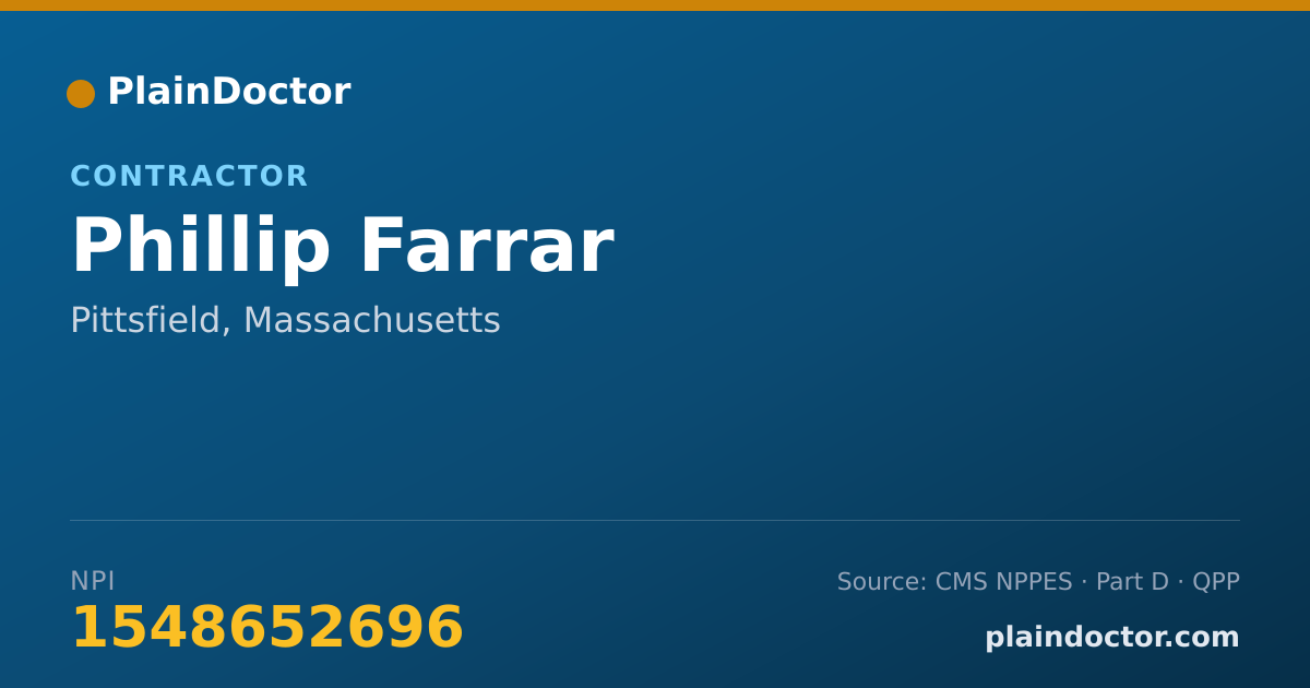 Shareable card for Phillip Farrar - Contractor, Pittsfield, MA
