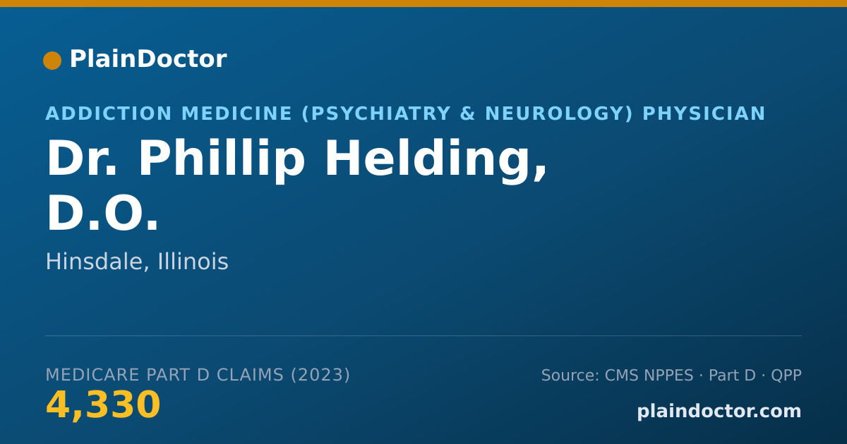 Shareable card for Phillip Helding, D.O. - Addiction Medicine (Psychiatry & Neurology) Physician, Hinsdale, IL