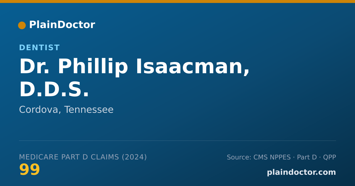 Shareable card for Phillip Isaacman, D.D.S. - Dentist, Cordova, TN