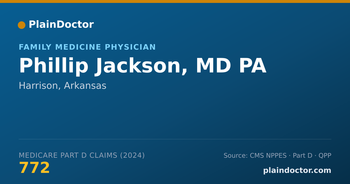 Shareable card for Phillip Jackson, MD  PA - Family Medicine Physician, Harrison, AR
