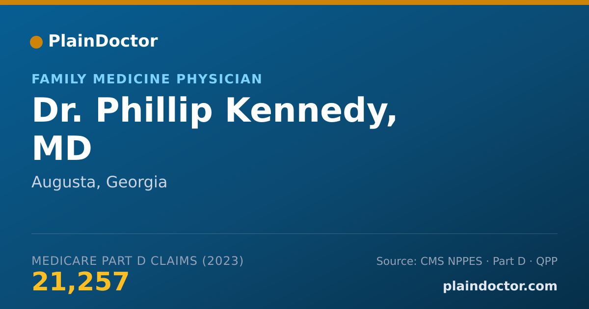 Shareable card for Phillip Kennedy, MD - Family Medicine Physician, Augusta, GA