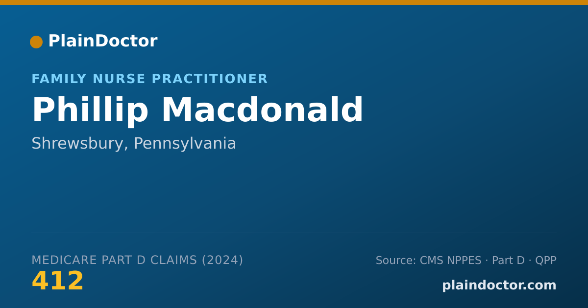 Shareable card for Phillip Macdonald - Family Nurse Practitioner, Shrewsbury, PA