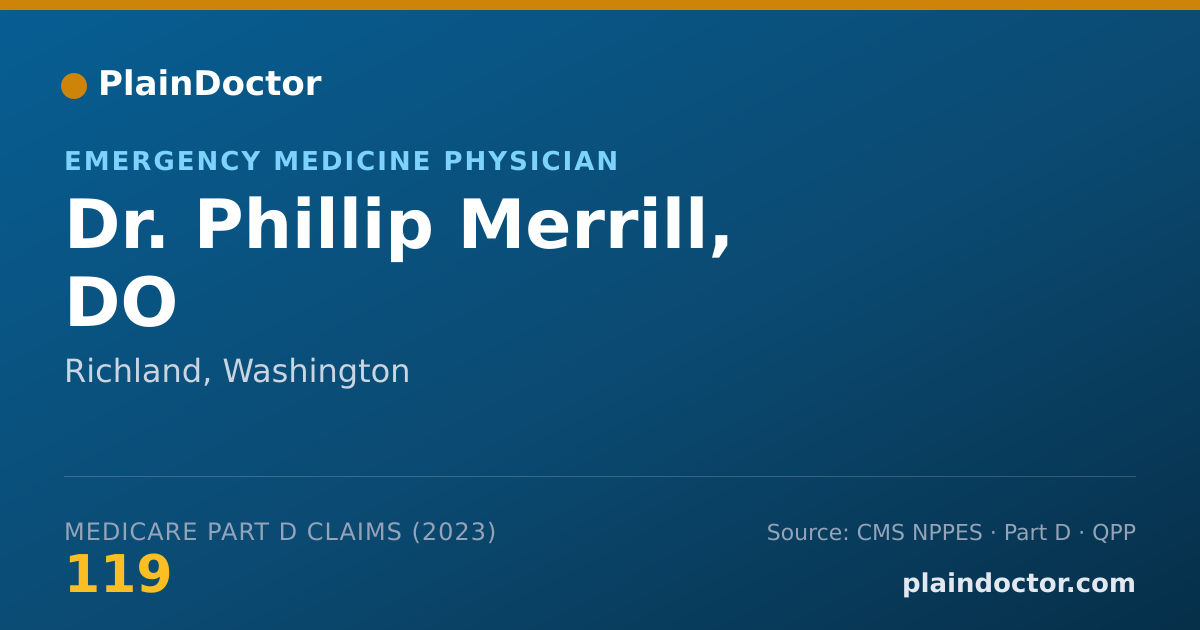Shareable card for Phillip Merrill, DO - Emergency Medicine Physician, Richland, WA