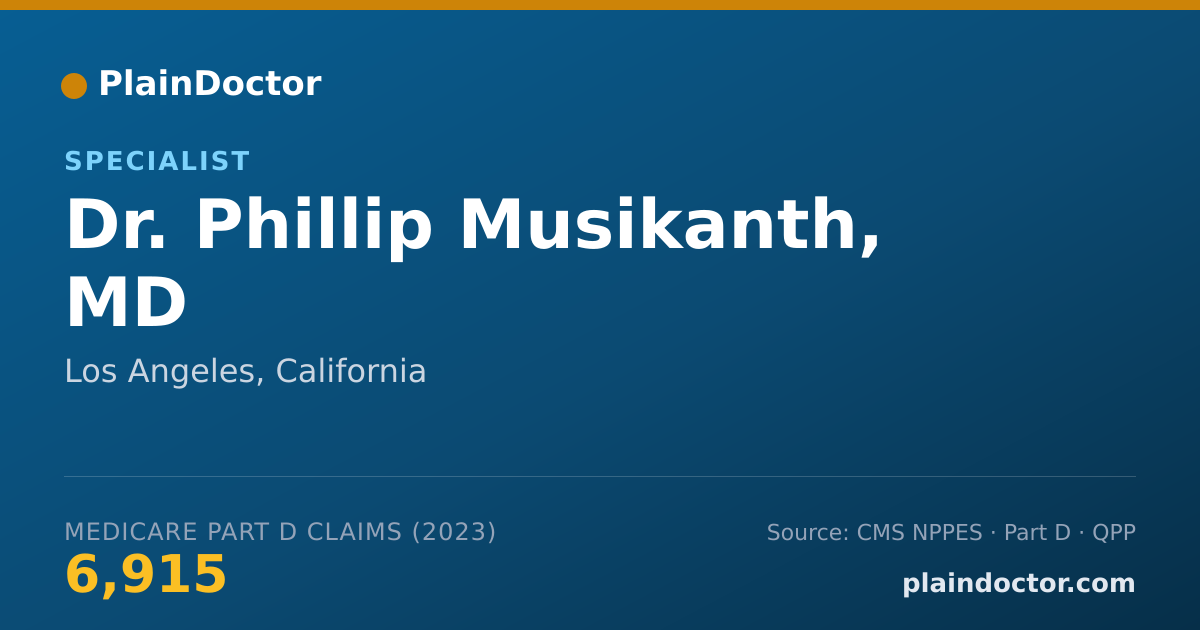 Shareable card for Phillip Musikanth, MD - Specialist, Los Angeles, CA
