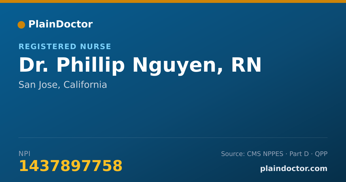 Shareable card for Phillip Nguyen, RN - Registered Nurse, San Jose, CA
