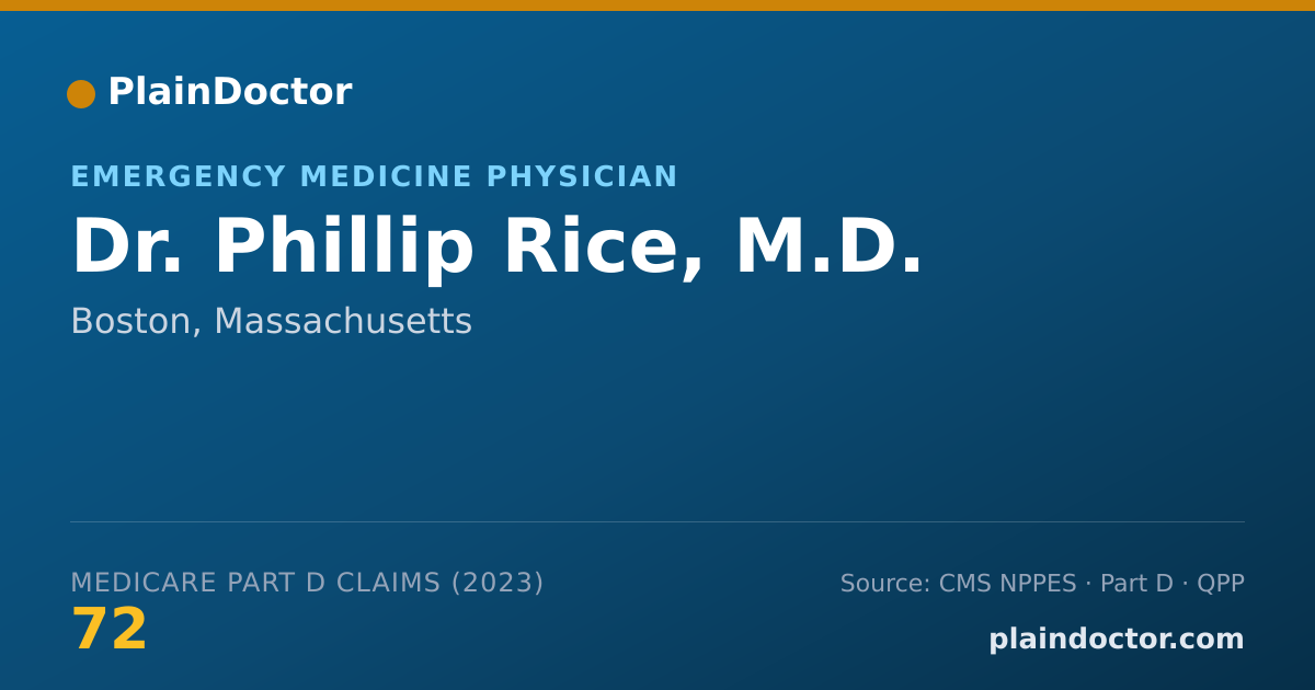 Shareable card for Phillip Rice, M.D. - Emergency Medicine Physician, Boston, MA