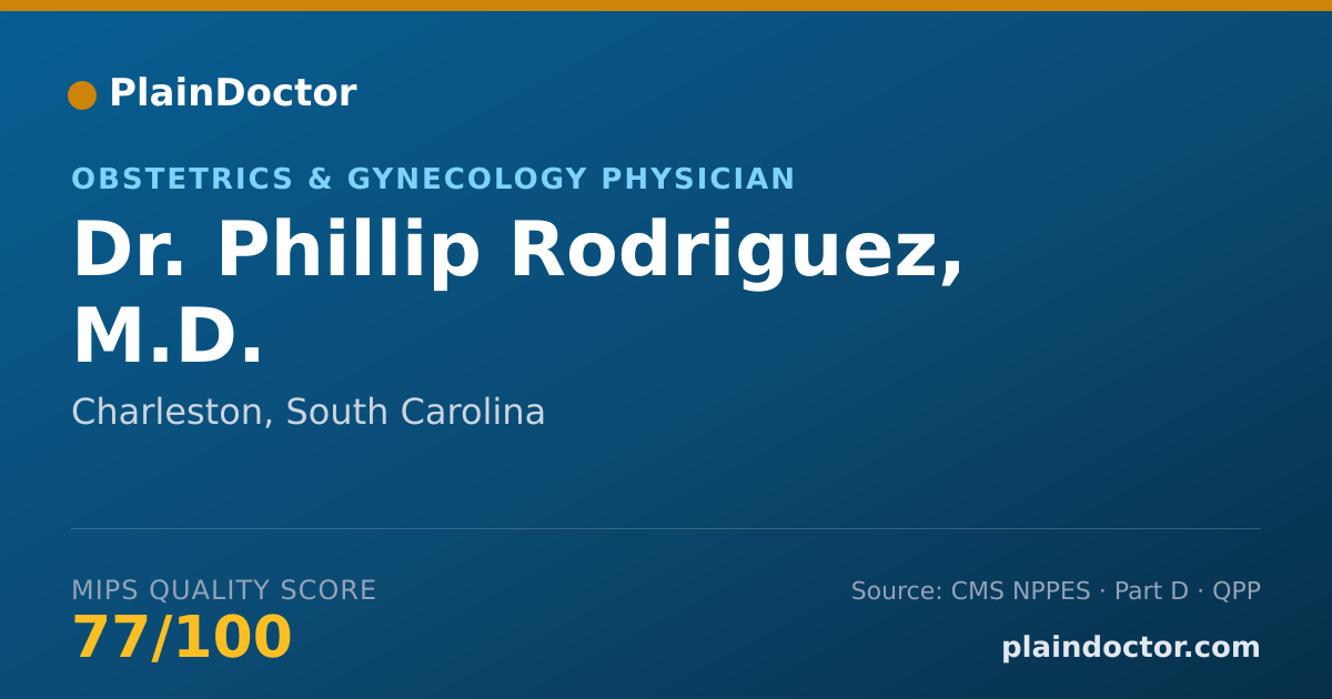 Shareable card for Phillip Rodriguez, M.D. - Obstetrics & Gynecology Physician, Charleston, SC
