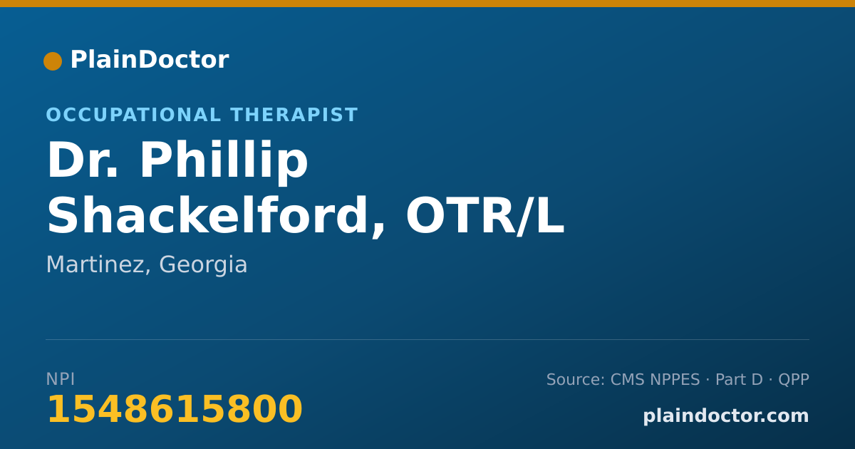 Shareable card for Phillip Shackelford, OTR/L - Occupational Therapist, Martinez, GA