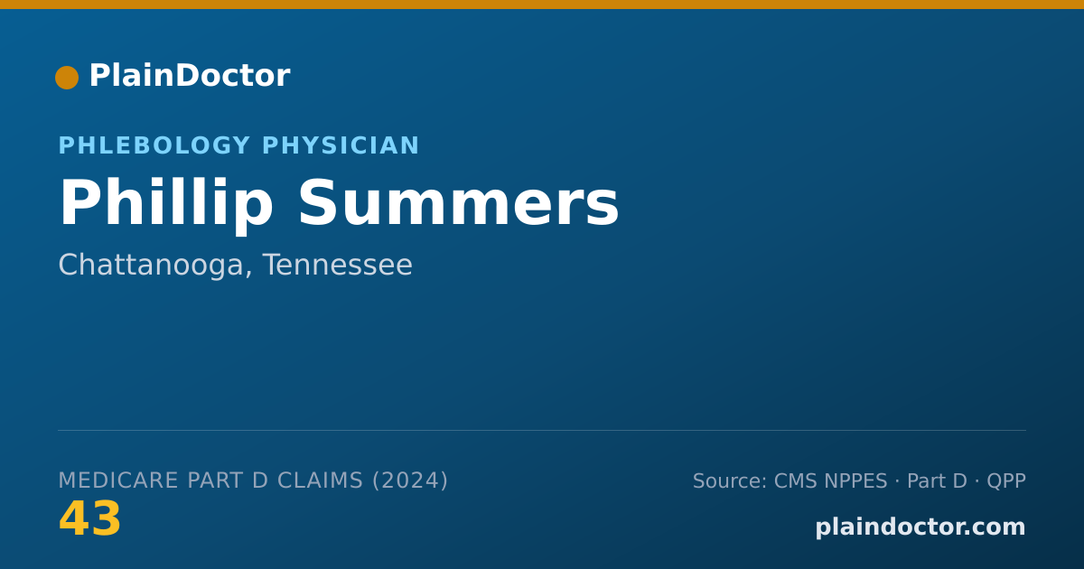 Shareable card for Phillip Summers - Phlebology Physician, Chattanooga, TN
