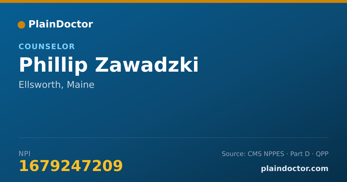 Shareable card for Phillip Zawadzki - Counselor, Ellsworth, ME