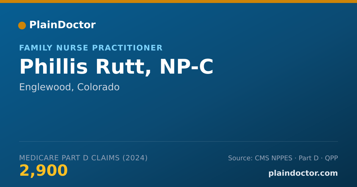 Shareable card for Phillis Rutt, NP-C - Family Nurse Practitioner, Englewood, CO