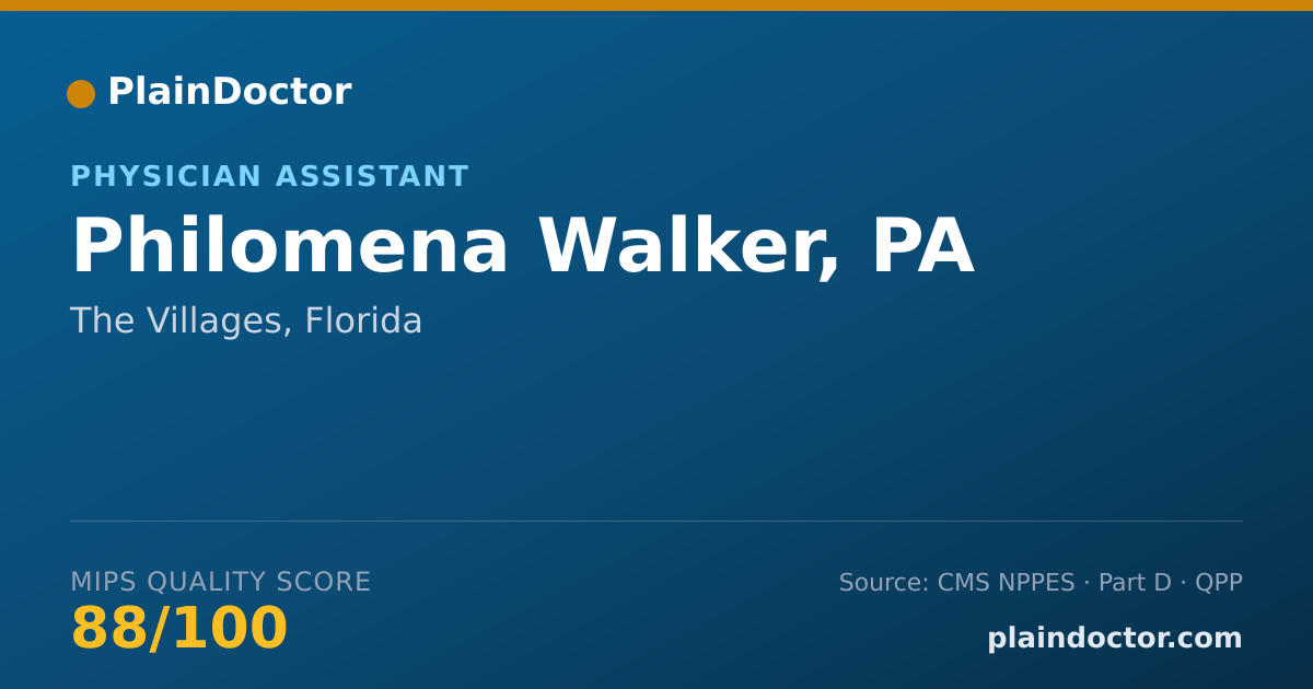 Shareable card for Philomena Walker, PA - Physician Assistant, The Villages, FL