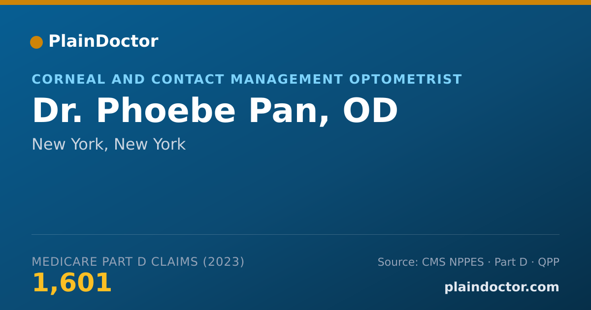Shareable card for Phoebe Pan, OD - Corneal and Contact Management Optometrist, New York, NY