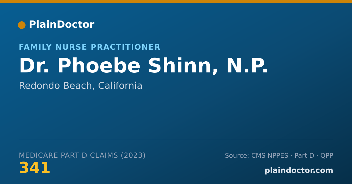 Shareable card for Phoebe Shinn, N.P. - Family Nurse Practitioner, Redondo Beach, CA