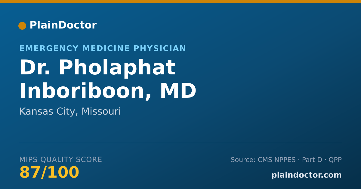 Shareable card for Pholaphat Inboriboon, MD - Emergency Medicine Physician, Kansas City, MO
