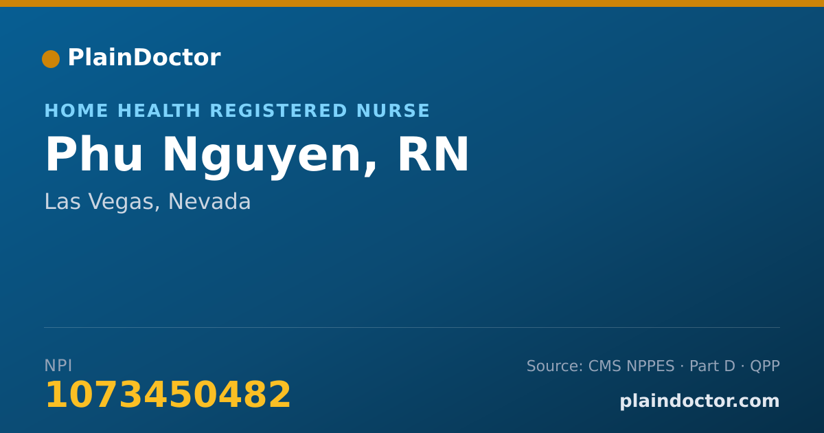 Shareable card for Phu Nguyen, RN - Home Health Registered Nurse, Las Vegas, NV