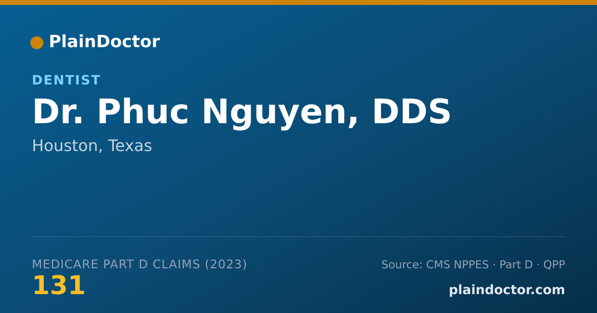 Shareable card for Phuc Nguyen, DDS - Dentist, Houston, TX