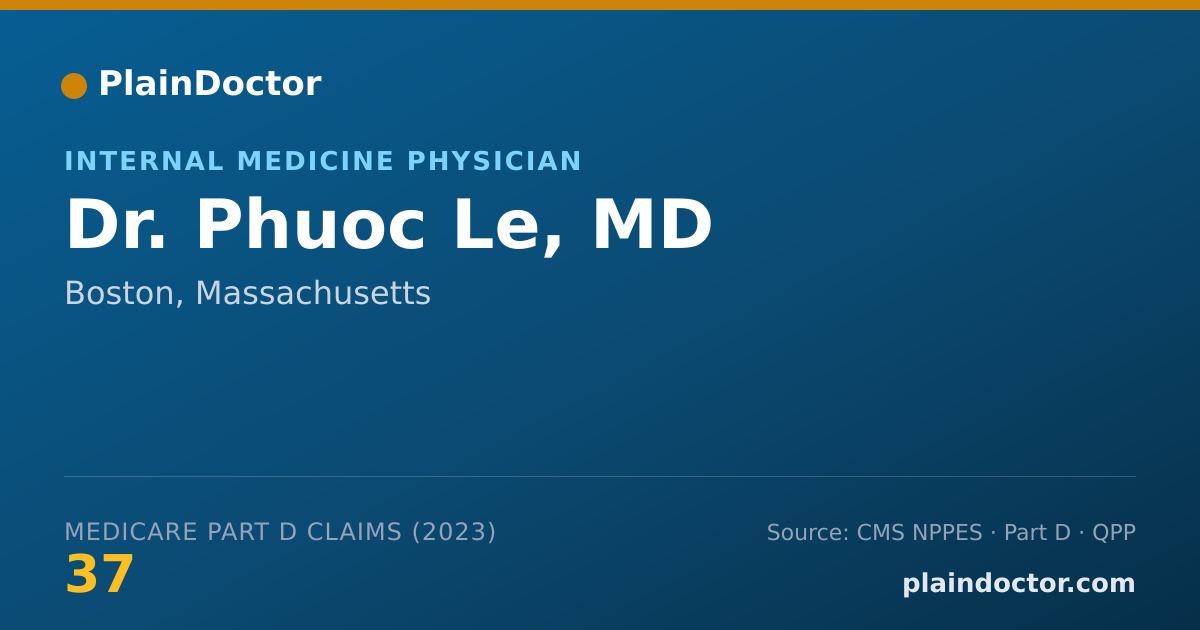 Shareable card for Phuoc Le, MD - Internal Medicine Physician, Boston, MA